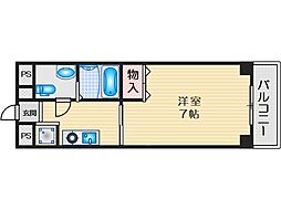 ベラフォーレ 1Kの間取図画像
