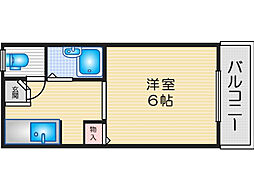 ホワイトハイツ春日 1Kの間取図画像