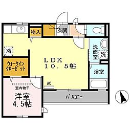 Primaclasse 1LDKの間取図画像