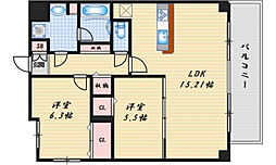 ネオコート上土室 2LDKの間取図画像