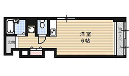 エヴォリュエ ワンルームの間取図画像