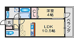 セレシェイラ 1LDKの間取図画像