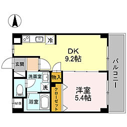 ヴィラコンフォート 1LDKの間取図画像
