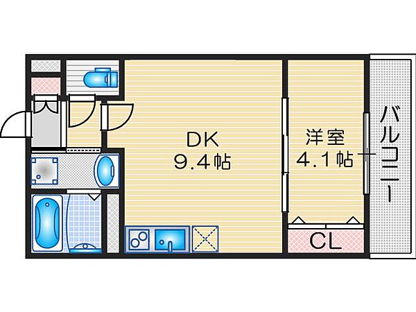 アート片桐町 303｜大阪府茨木市片桐町(賃貸アパート1LDK・3階・31.64㎡)の写真 その2