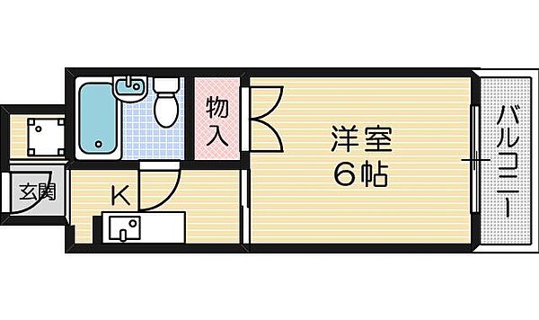 ゼンコウコーポラス3号棟 ｜大阪府茨木市蔵垣内2丁目(賃貸マンション1R・2階・20.50㎡)の写真 その2