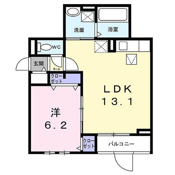 大阪府高槻市本町(賃貸アパート1LDK・3階・43.98㎡)の写真 その2