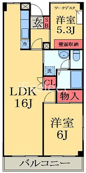 千葉県千葉市若葉区みつわ台５丁目(賃貸マンション2LDK・3階・57.70㎡)の写真 その2