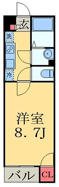 千葉県八千代市下市場２丁目(賃貸アパート1K・2階・25.17㎡)の写真 その2