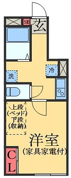 千葉県佐倉市六崎(賃貸アパート1K・1階・23.71㎡)の写真 その2