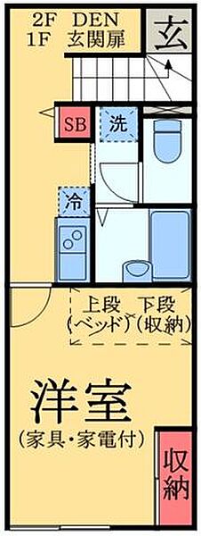 千葉県四街道市和良比(賃貸アパート1K・2階・28.02㎡)の写真 その2