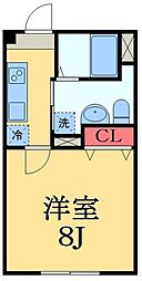 マンション 1Kの間取図画像