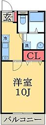 アルシオンB 1Kの間取図画像