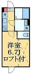 クレイス東千葉 1Kの間取図画像