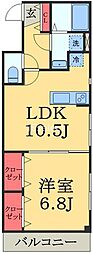 表町プライムヒルズ 1LDKの間取図画像