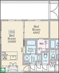 東急田園都市線 三軒茶屋駅 徒歩7分の賃貸マンション 1階1LDKの間取り