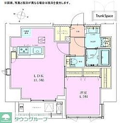 東京メトロ日比谷線 恵比寿駅 徒歩5分の賃貸マンション 5階1LDKの間取り