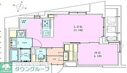 東京メトロ日比谷線 恵比寿駅 徒歩5分の賃貸マンション 3階1LDKの間取り