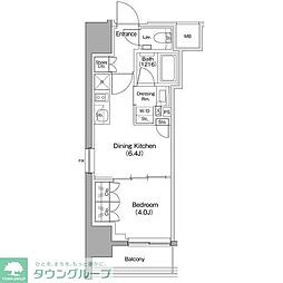 京王井の頭線 明大前駅 徒歩4分の賃貸マンション 11階1DKの間取り