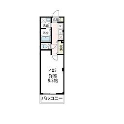 JR南武線 武蔵新城駅 徒歩19分の賃貸マンション 3階1Kの間取り
