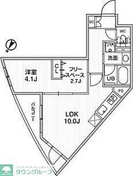 東急東横線 祐天寺駅 徒歩9分の賃貸マンション 2階1LDKの間取り