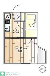 ドルフケンユー 1Kの間取図画像