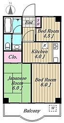 ライオンズマンション馬事公苑 3Kの間取図画像