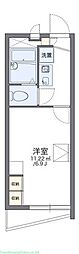 レオパレスアルテ駒沢大学 1Kの間取図画像
