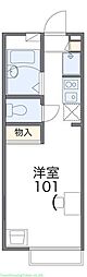 レオパレスフォーブル下馬 1Kの間取図画像