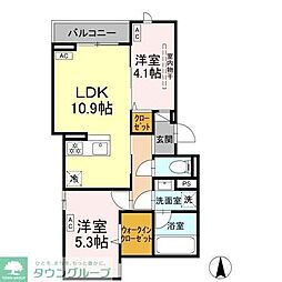 セレスティア上北沢 2LDKの間取図画像