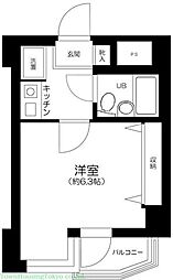 フェルテロアール祐天寺 1Kの間取図画像