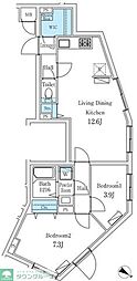 OPENBLOOMYOGA 2LDKの間取図画像