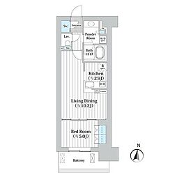 アビティグランデ砧 1LDKの間取図画像