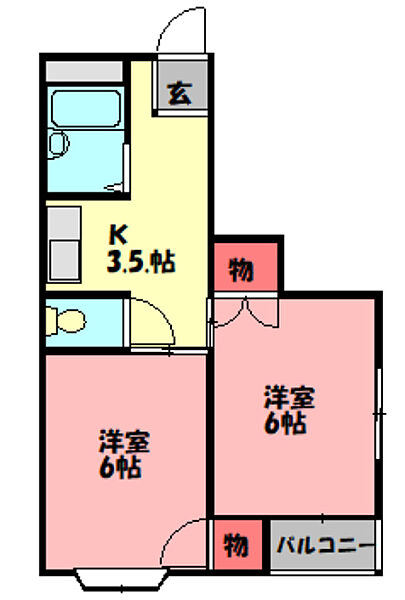 コンフォール月出町（旧SeeXSaw月出町） ｜大阪府門真市月出町(賃貸マンション2K・3階・34.70㎡)の写真 その2