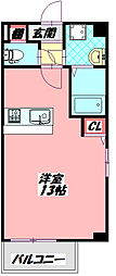 パーラム守口 ワンルームの間取図画像
