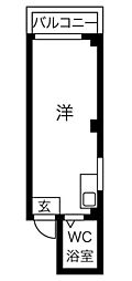 JPアパートメント守口3 ワンルームの間取図画像