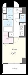 M.Rレジデンス 1Kの間取図画像