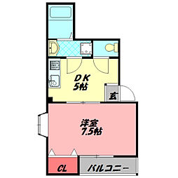 エトワール 1DKの間取図画像