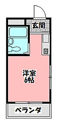 エムロード日吉 ワンルームの間取図画像