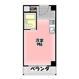 レナジア寺方 ワンルームの間取図画像