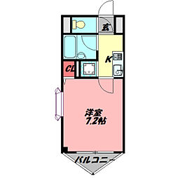ソレイユ 1Kの間取図画像