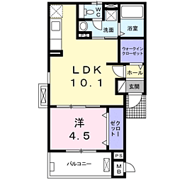 グランカーズ 1LDKの間取図画像