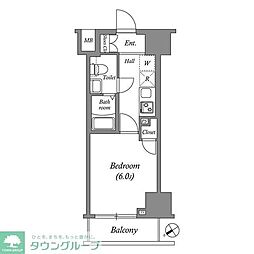 GENOVIAお花茶屋Skygarden 1階1Kの間取り