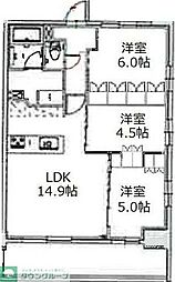 アーバンパーク立石 12階3LDKの間取り