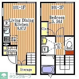 ETERNAL koi-wa 1階1LDKの間取り