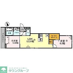 angelo 2階2LDKの間取り