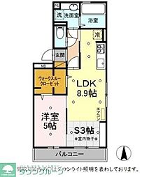 シャルート 2階1SLDKの間取り