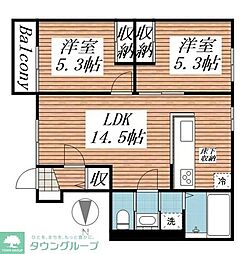 間取図画像 2LDK