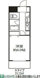 ドミール亀有 1Kの間取図画像