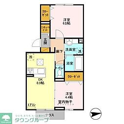 アネシス 2DKの間取図画像