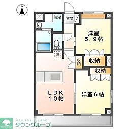 クレアトゥールエスト 2LDKの間取図画像